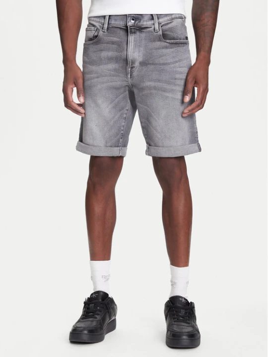 Zdjęcie produktu G-Star Raw Szorty jeansowe 3301 D10481-D535 Szary Slim Fit