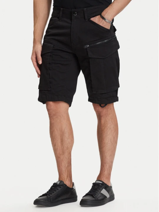 Zdjęcie produktu G-Star Raw Szorty materiałowe Rovic Zip D26214-5126 Czarny Relaxed Fit
