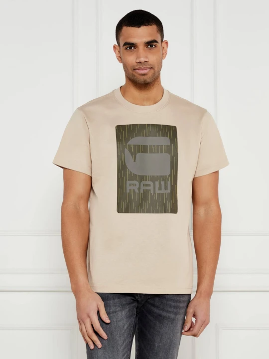 Zdjęcie produktu G- Star Raw T-shirt Burger box | Loose fit G-Star Raw beżowy