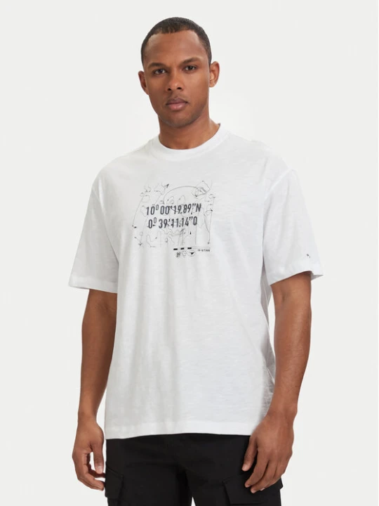 Zdjęcie produktu G-Star Raw T-Shirt Coord D29344-C372 Biały Relaxed Fit