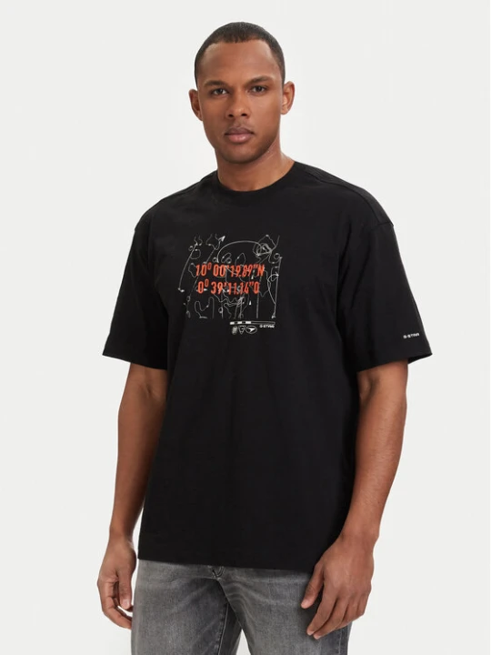 Zdjęcie produktu G-Star Raw T-Shirt Coord D29344-C372 Czarny Relaxed Fit