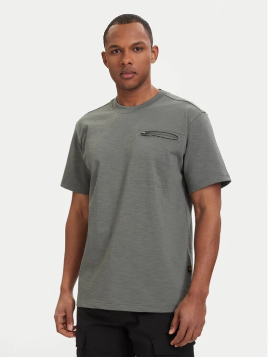 Zdjęcie produktu G-Star Raw T-Shirt Distressed D28891-E512 Zielony ciemny Regular Fit