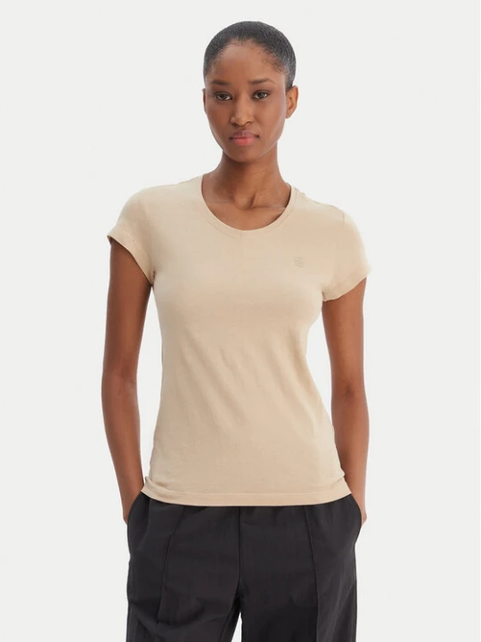 Zdjęcie produktu G-Star Raw T-Shirt Eyben D24533-4107 Écru Slim Fit Kremowy