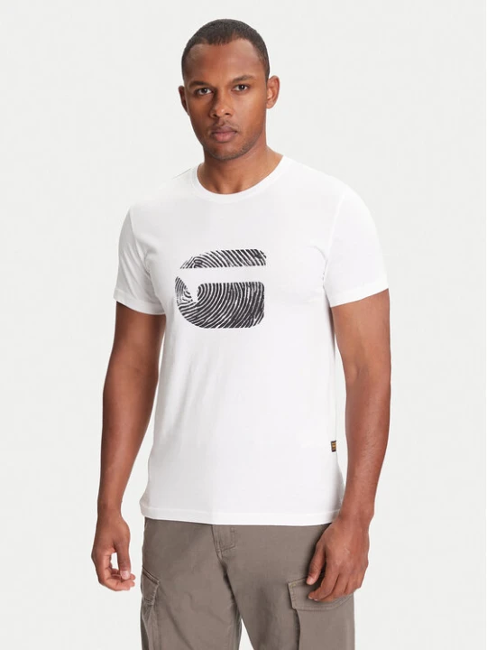 Zdjęcie produktu G-Star Raw T-Shirt Finger Print Burger D26041-C506 Biały Regular Fit