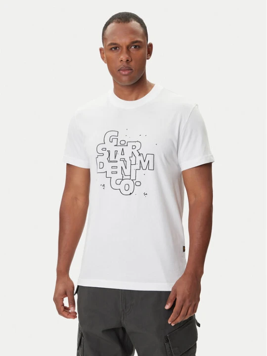 Zdjęcie produktu G-Star Raw T-Shirt HD Print D26824-D975 Biały Regular Fit