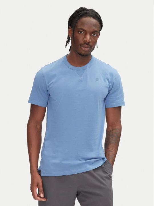Zdjęcie produktu G-Star Raw T-Shirt Nifous D24449-336 Błękitny Regular Fit Niebieski jasny