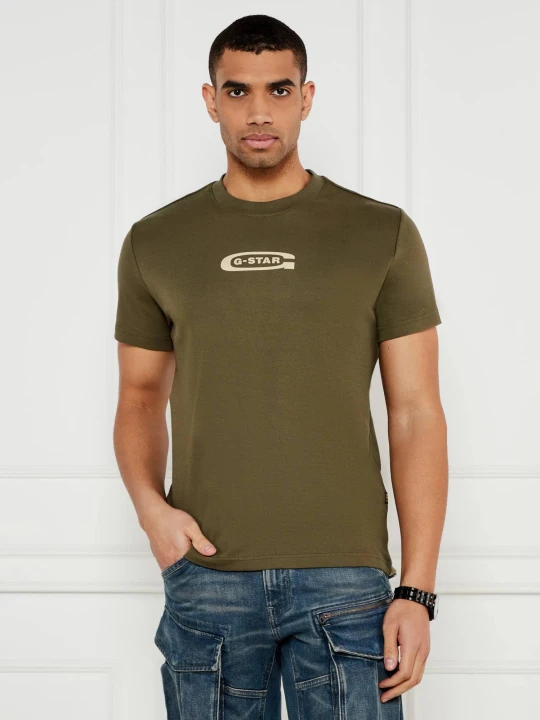 Zdjęcie produktu G- Star Raw T-shirt Old skool | Regular Fit G-Star Raw oliwkowy