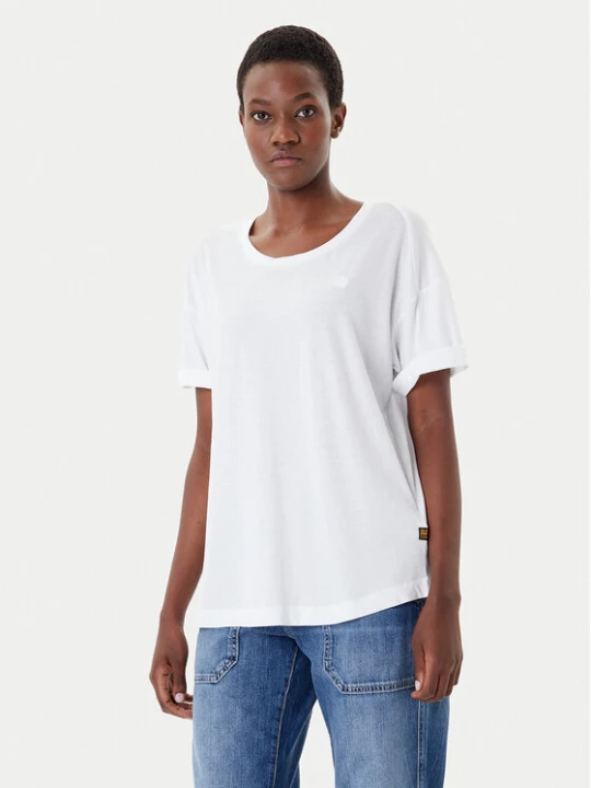 Zdjęcie produktu G-Star Raw T-Shirt Rolled Up D24524-4107 Biały Loose Fit