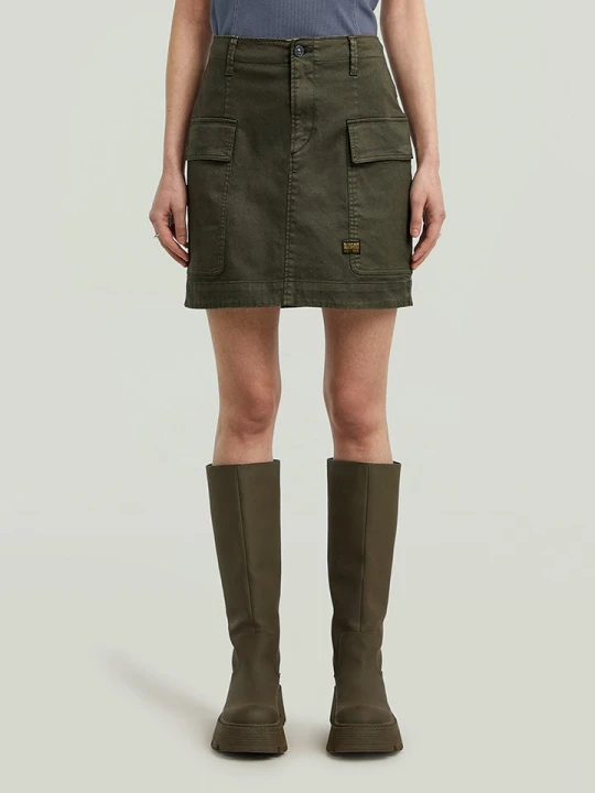 Zdjęcie produktu G-Star Spódnica dżinsowa w kolorze khaki rozmiar: W25