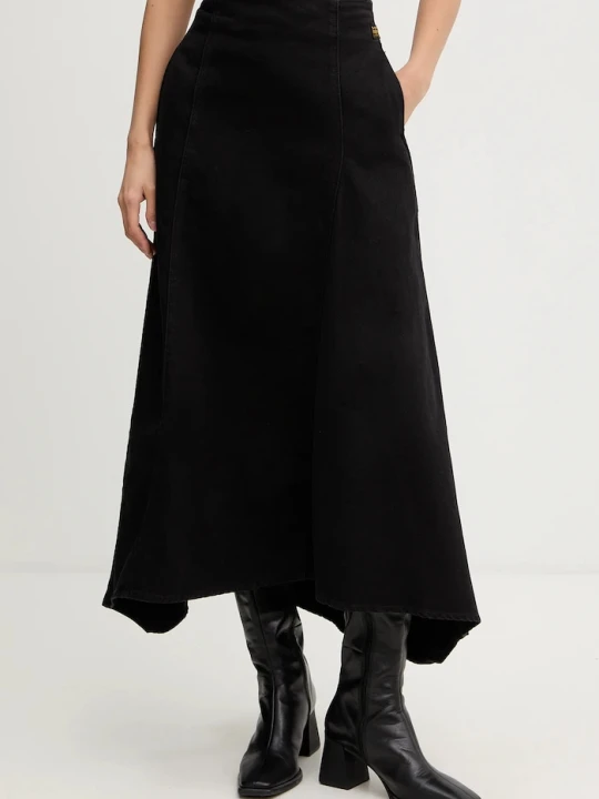 Zdjęcie produktu G-Star spódnica jeansowa Flare Skirt czarny