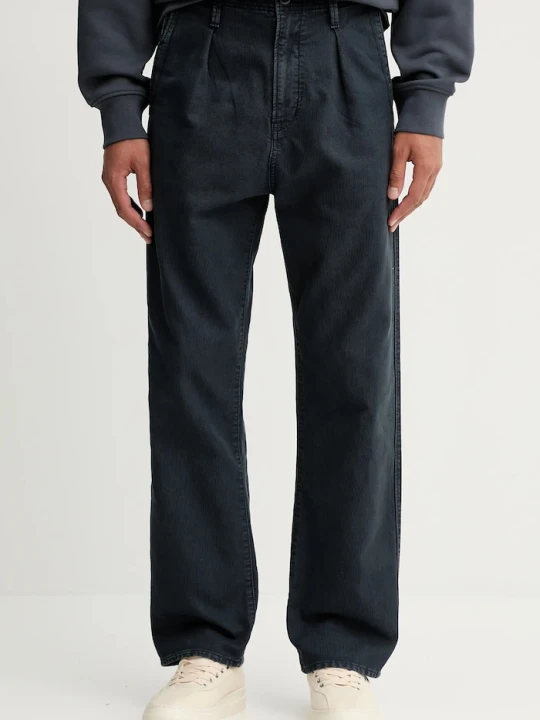 Zdjęcie produktu G-Star spodnie bawełniane Pleated Chino Relaxed granatowy