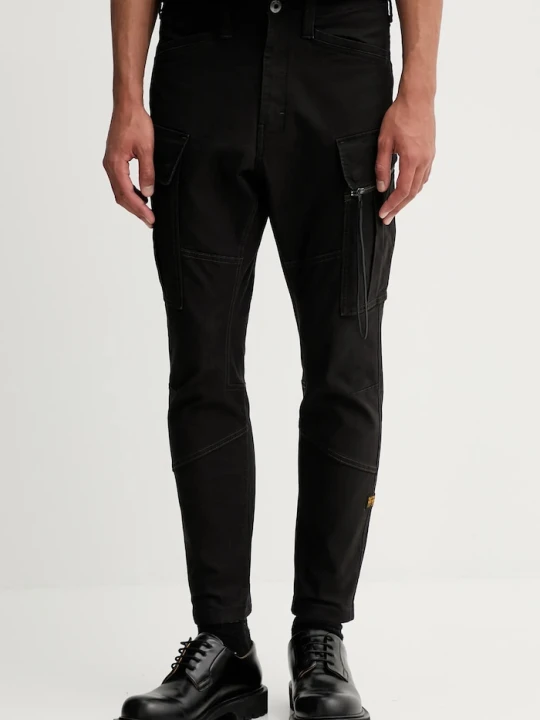 Zdjęcie produktu G-Star spodnie skinny męskie bawełniane z elastanem Zip Pkt 3D Skinny Cargo 2.0 czarny