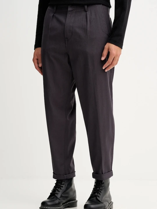 Zdjęcie produktu G-Star spodnie Pleated Chino Relaxed Tapered szary