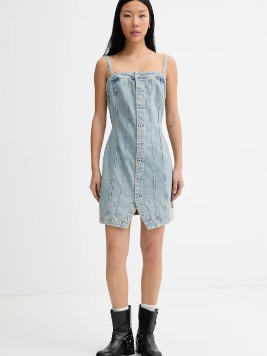Zdjęcie produktu G-Star sukienka jeansowa Kick Bustier niebieski