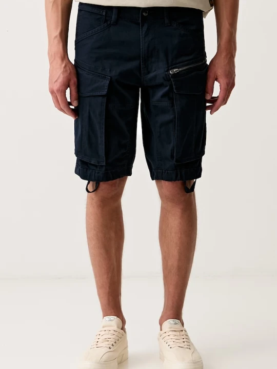 Zdjęcie produktu G-Star szorty cargo męskie bawełniane z elastanem Rovic zip regular granatowy