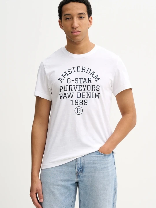 Zdjęcie produktu G-Star t-shirt bawełniany Purveyors gr biały
