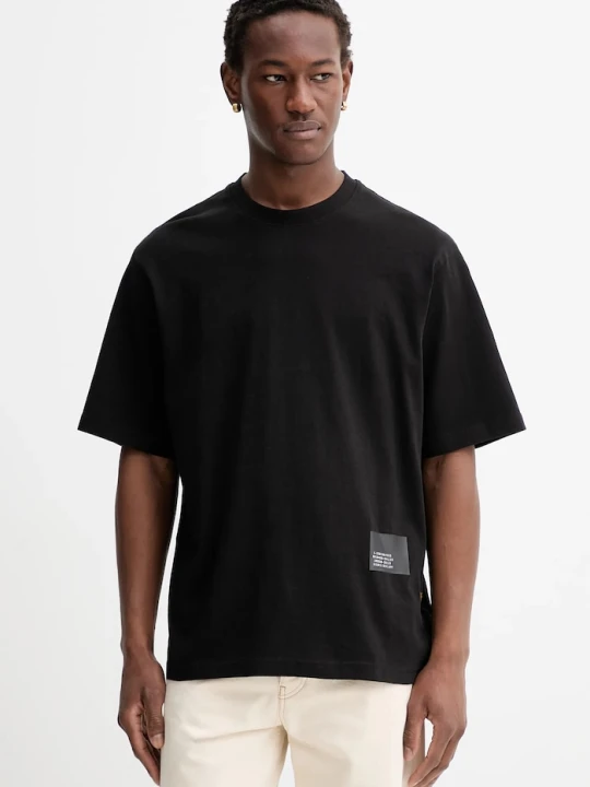 Zdjęcie produktu G-Star t-shirt bawełniany Badge boxy czarny