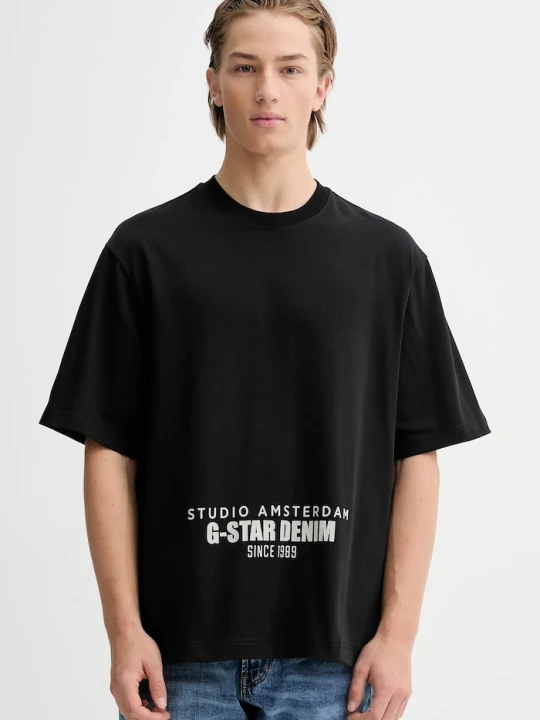 Zdjęcie produktu G-Star t-shirt bawełniany Studio ams boxy czarny