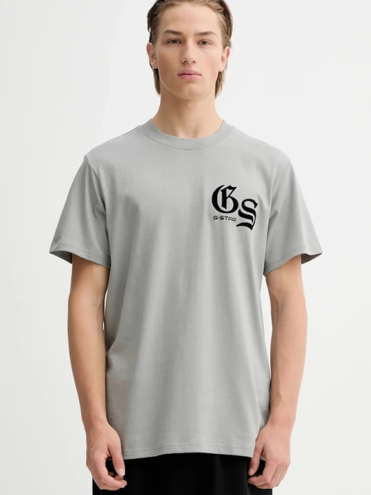 Zdjęcie produktu G-Star t-shirt bawełniany Flock back gr loose szary