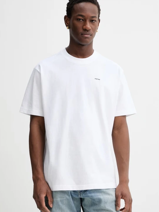 Zdjęcie produktu G-Star t-shirt męski bawełniany Relaxed base biały