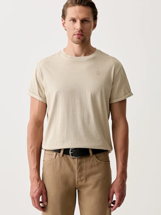 Zdjęcie produktu G-Star T-shirt męski bawełniany Lash beżowy
