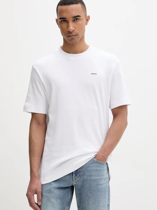 Zdjęcie produktu G-Star T-shirt męski bawełniany True regular biały