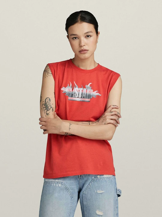 Zdjęcie produktu G-Star Top w kolorze czerwonym rozmiar: M