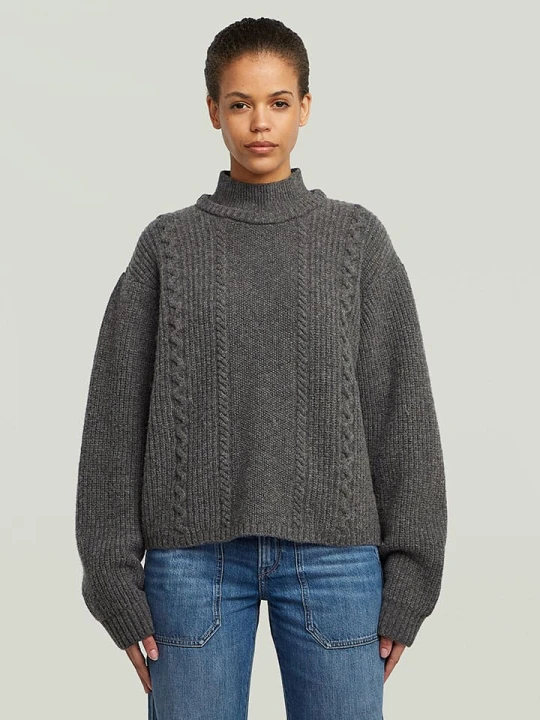 Zdjęcie produktu G-Star Wełniany sweter w kolorze antracytowym rozmiar: XL