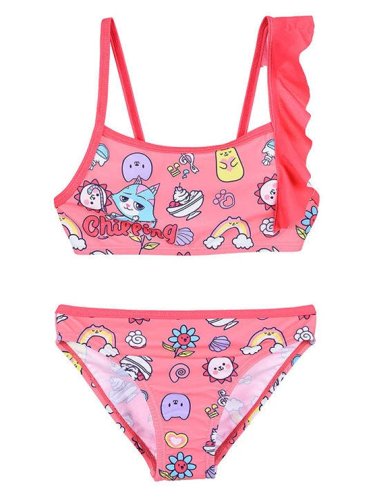 Zdjęcie produktu Gabby's Dollhouse Bikini "Domek Gabi" w kolorze różowym ze wzorem rozmiar: 104