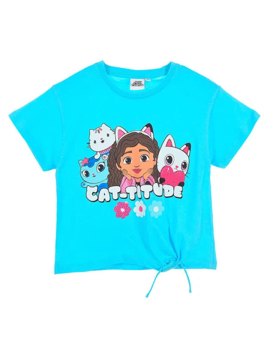 Zdjęcie produktu Gabby's Dollhouse Koszulka "Domek Gabi" w kolorze turkusowym rozmiar: 116