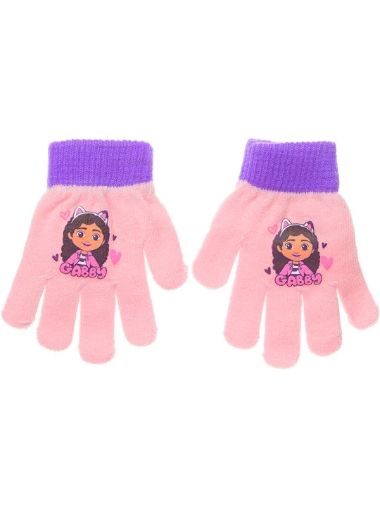 Zdjęcie produktu Gabby's Dollhouse Rękawiczki "Domek Gabi" w kolorze jasnoróżowym rozmiar: onesize