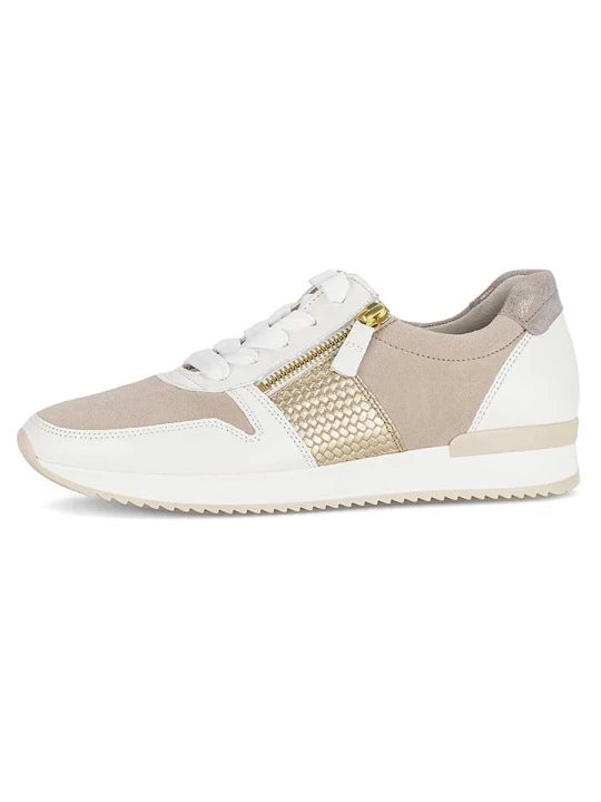 Zdjęcie produktu Gabor Skórzane sneakersy w kolorze biało-beżowym rozmiar: 38, 5