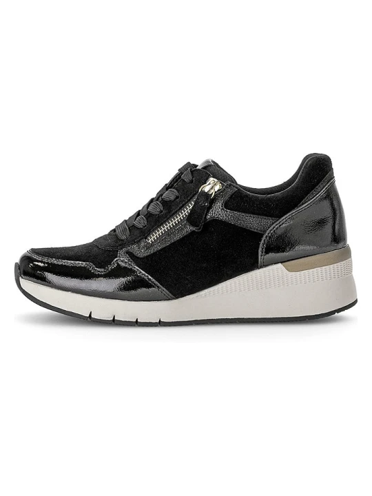 Zdjęcie produktu Gabor Skórzane sneakersy w kolorze czarnym na koturnie rozmiar: 37, 5