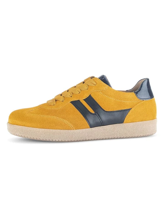 Zdjęcie produktu Gabor Skórzane sneakersy w kolorze granatowo-żółtym rozmiar: 38, 5