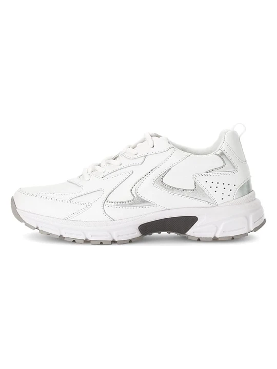 Zdjęcie produktu Gabor Skórzane sneakersy w kolorze srebrno-białym rozmiar: 37, 5