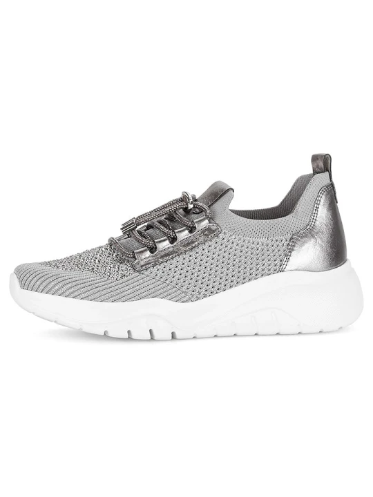 Zdjęcie produktu Gabor Skórzane sneakersy w kolorze srebrno-szarym rozmiar: 37, 5
