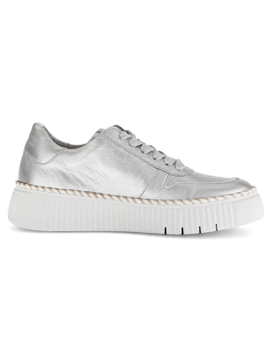 Zdjęcie produktu Gabor Skórzane sneakersy w kolorze srebrnym rozmiar: 38, 5