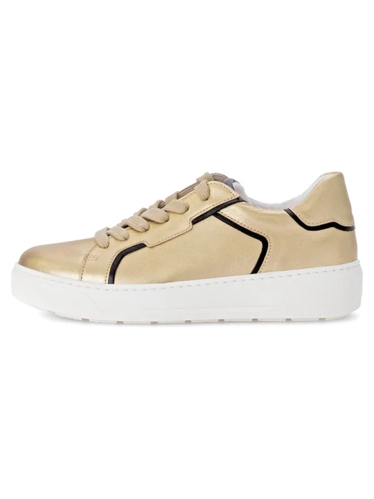 Zdjęcie produktu Gabor Skórzane sneakersy w kolorze złoto-czarnym rozmiar: 37, 5