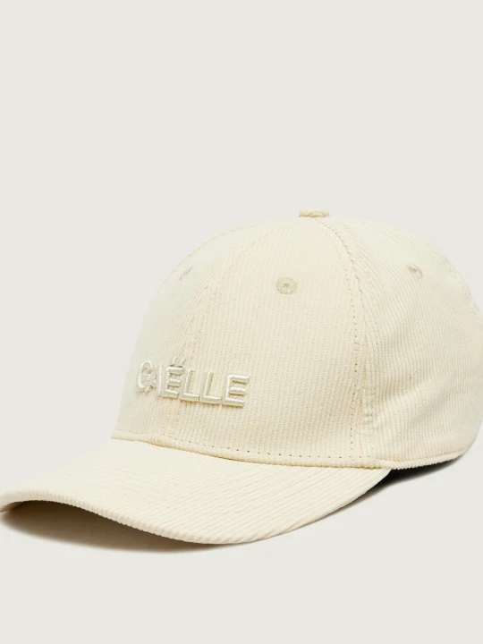 Zdjęcie produktu Gaëlle Paris Bejsbolówka | sztruks kremowy