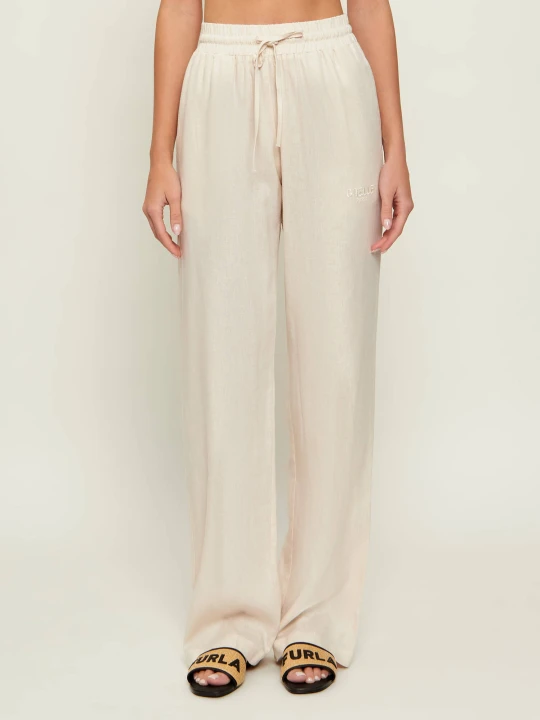 Zdjęcie produktu Gaëlle Paris Lniane spodnie | Loose fit beżowy