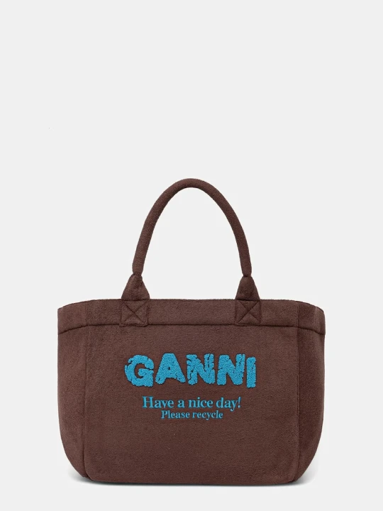 Zdjęcie produktu GANNI Beach Resort torebka shopper damska z bawełną