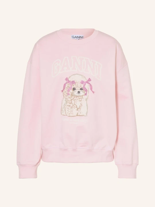 Zdjęcie produktu Ganni Bluza Z Kamieniami Ozdobnymi rosa różowy