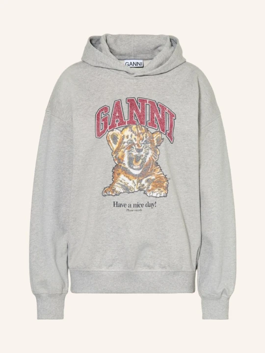 Zdjęcie produktu Ganni Bluza Z Kapturem grau szary