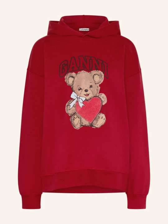 Zdjęcie produktu Ganni Bluza Z Kapturem Oversize rot CZERWONY