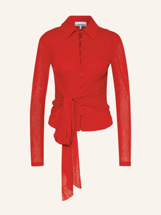 Zdjęcie produktu Ganni Bluzka Domowa rot CZERWONY