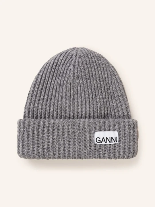 Zdjęcie produktu Ganni Czapka grau SZARY