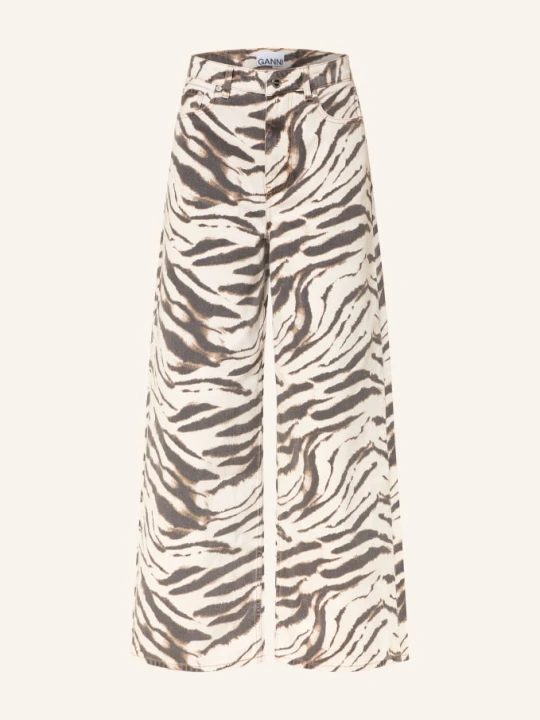 Zdjęcie produktu Ganni Dżinsy Z Szerokimi Nogawkami Lari beige