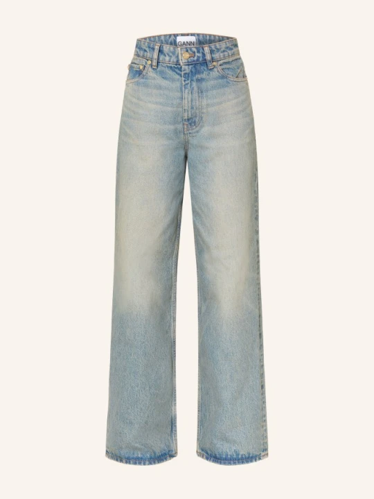 Zdjęcie produktu Ganni Jeansy Wide Leg Izey blau 567 MID BLUE VINTAGE