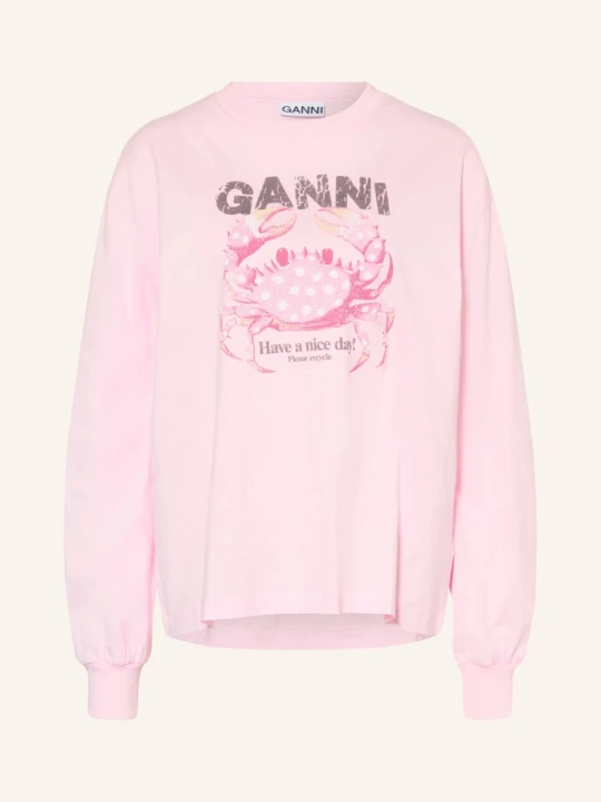 Zdjęcie produktu Ganni Koszulka Z Długim Rękawem rosa różowy