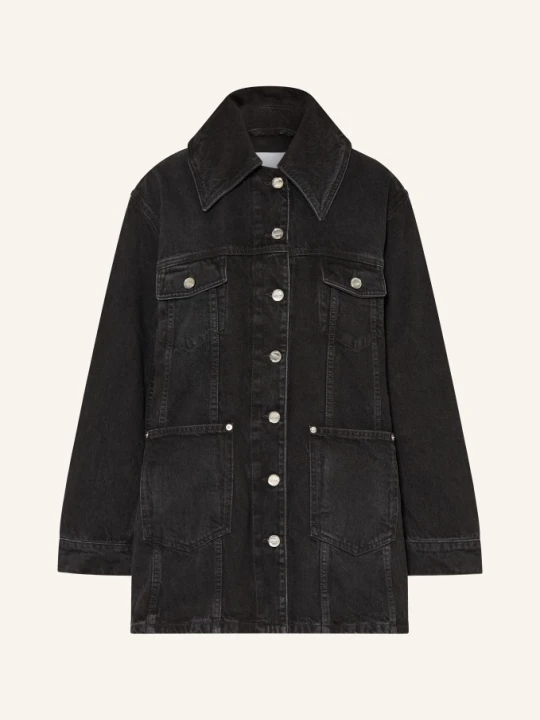 Zdjęcie produktu Ganni Kurtka Dżinsowa schwarz 055 BLACK WASHED